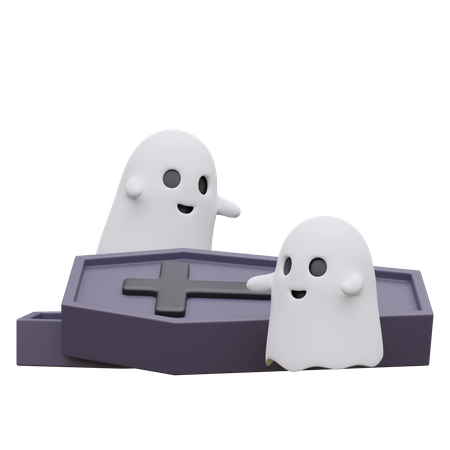Ghost of Halloween Day  3D Icon