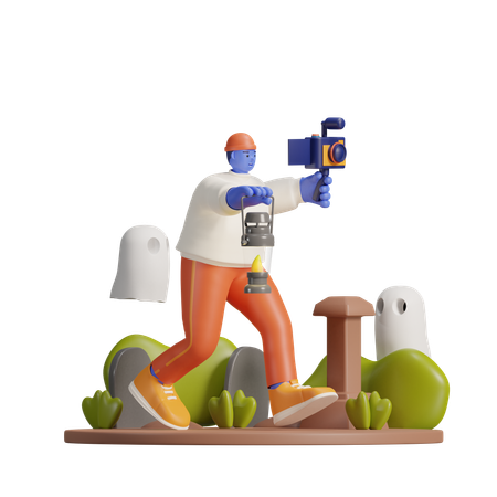 Ghost Vlogger  3D Icon