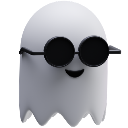 Ghost Wears Glasses  3D Icon