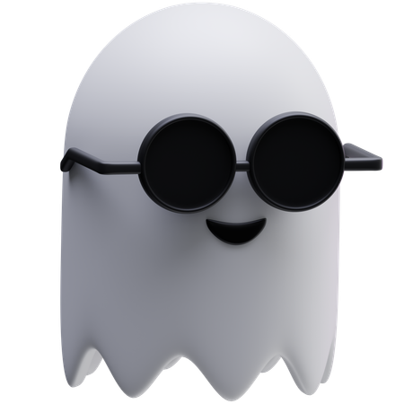 Ghost Wears Glasses  3D Icon