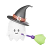 Ghost With Broom Stick