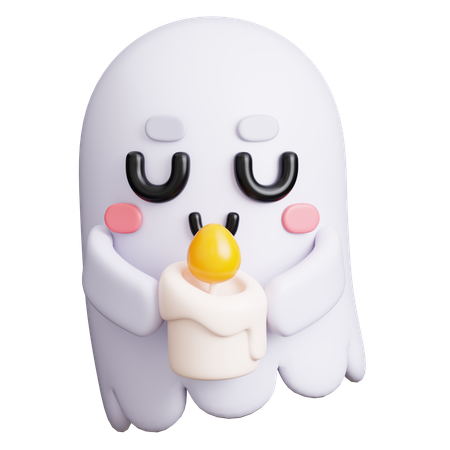 Ghost with Candle  3D Icon