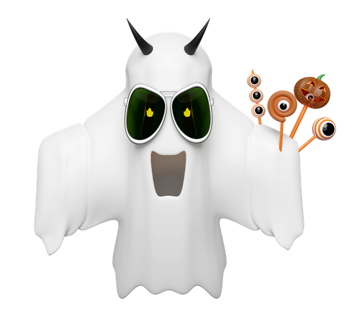 Ghost With Candy  3D Icon