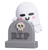 Ghost with Gravestone