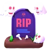 Ghost With Gravestone