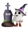 Ghost With Gravestone
