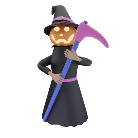 Ghost With Scythe 3D Icon