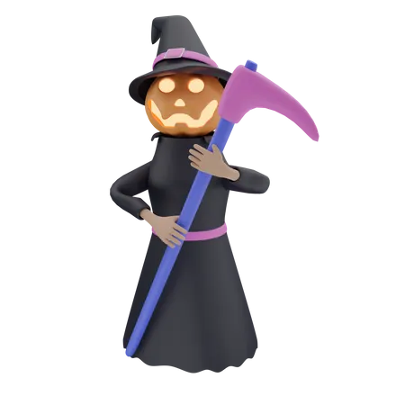 Ghost With Scythe  3D Icon