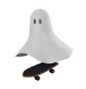 Ghost with skateboard