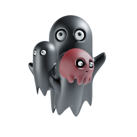 Ghost With Skull  3D Icon