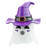 Ghost with witch hat