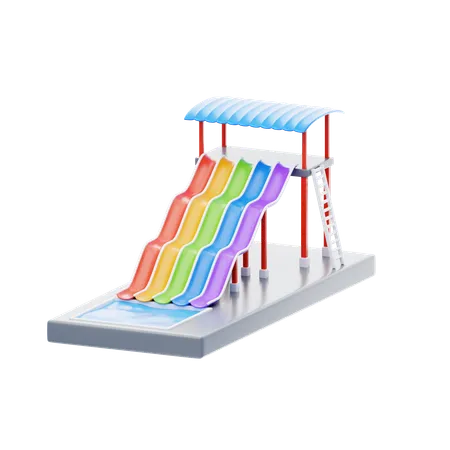 Giant Water Slide  3D Icon