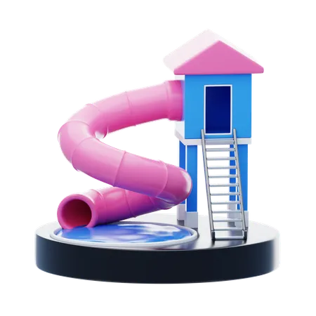 Giant Water Slide  3D Icon