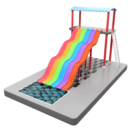 Giant Water Slide  3D Icon