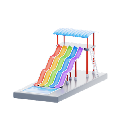 Giant Water Slide  3D Icon