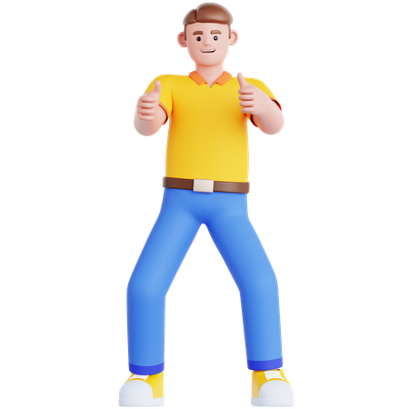 Gib zwei Daumen  3D Icon