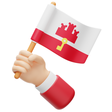 Gibraltar Flag  3D Icon