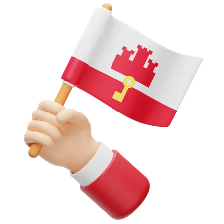 Gibraltar Flag  3D Icon