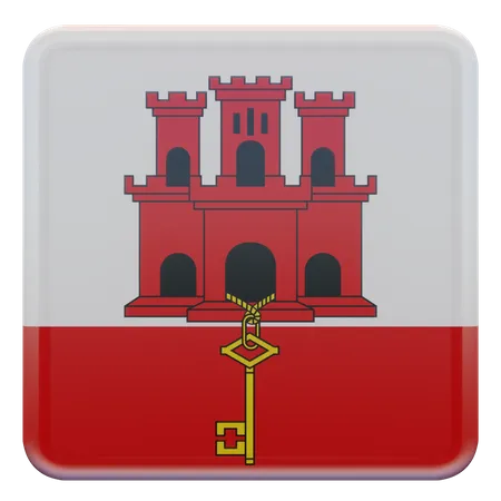 Gibraltar Flag  3D Flag