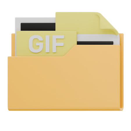 Gif-Dateiordner  3D Icon