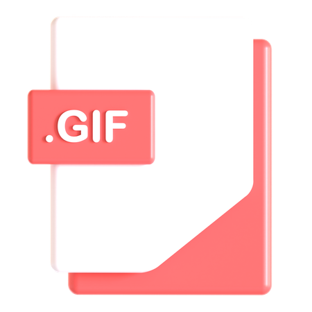 Gif 확장자  3D Icon