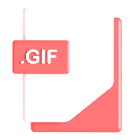 Gif 확장자  3D Icon