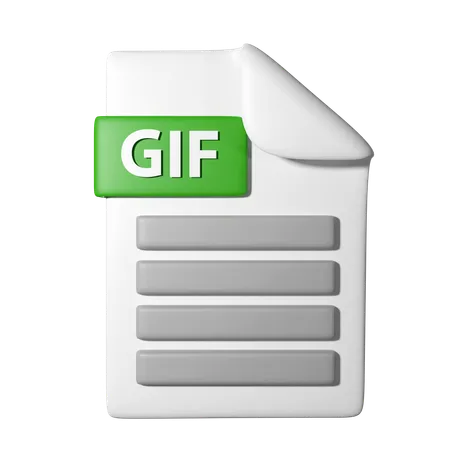 3 D Icon Illustration Of Gif File Icon 3D Icon