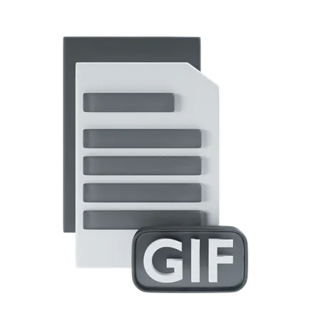 Gif File Icon 3 D Illustration 3D Icon