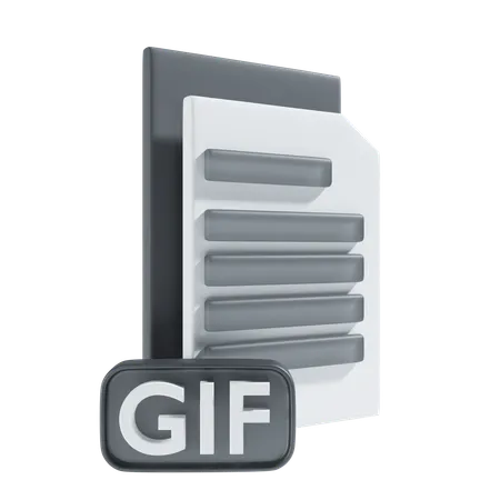 Gif File Icon 3 D Illustration 3D Icon