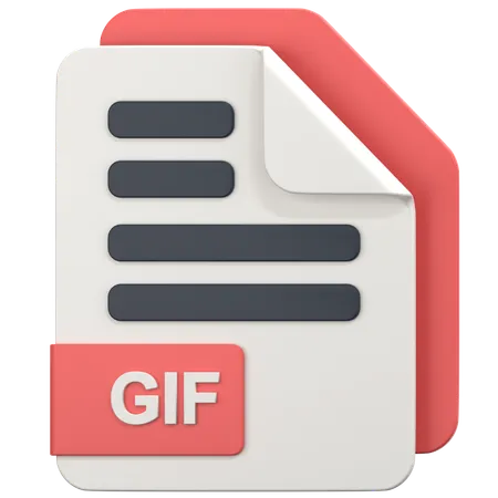 Gif File  3D Icon