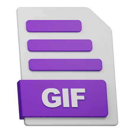 GIF File  3D Icon