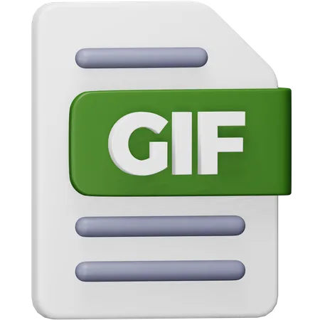 Gif File  3D Icon