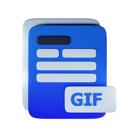 Gif file extension 3D Icon