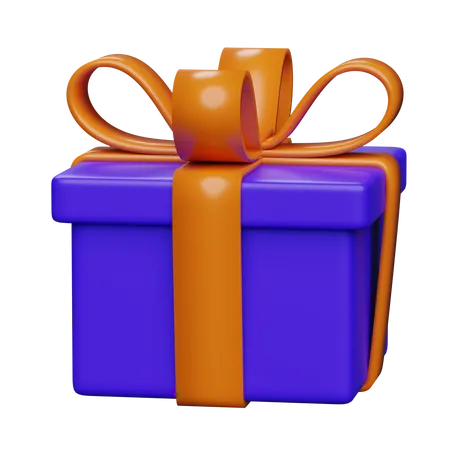 Purple 3 D Gift Online Shop 3 D Render Illustration 3D Icon