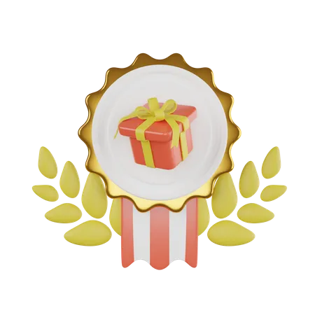 Gift Badge  3D Icon