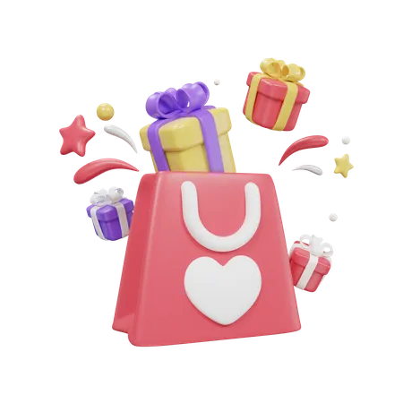 Gift Bag 3D Icon