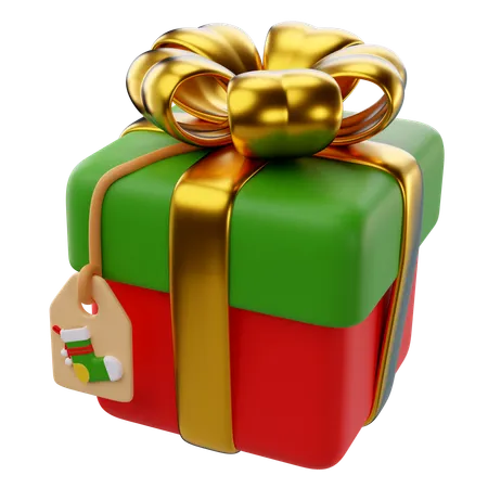 3 D Rendering Of Christmas Gift Box Icon 3D Icon