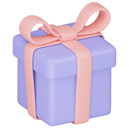 3 D Render Gift Box Icon Cute Minimal 3D Icon