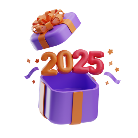 Gift Box 2025  3D Icon