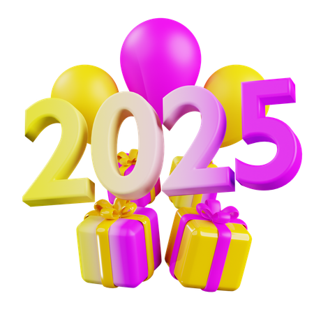 Gift Box 2025  3D Icon