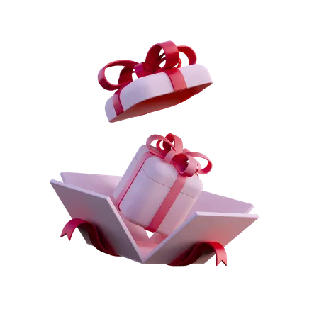 3 D Open Gift Box 3D Illustration