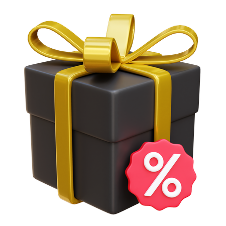 Discount Gift Box 3D Icon