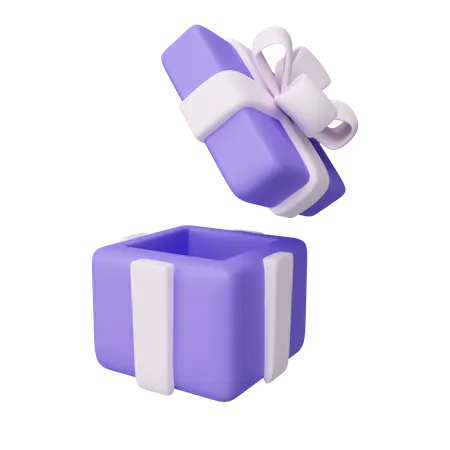 3 D Purple Gift Box For Shopping Concept Icon Isolated On White Background 3 D Rendering Illustration Clipping Path 3D Icon