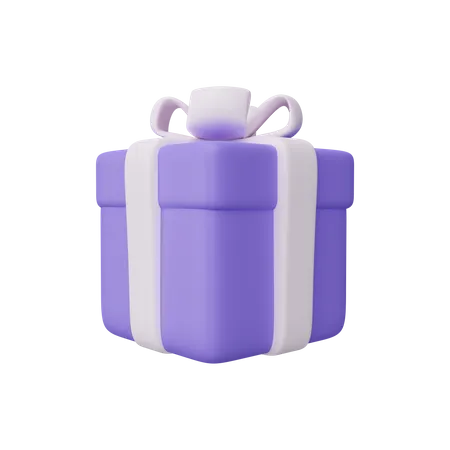 3 D Purple Gift Box For Shopping Concept Icon Isolated On White Background 3 D Rendering Illustration Clipping Path 3D Icon