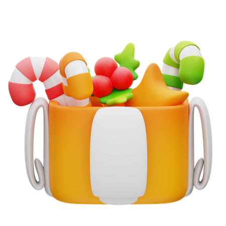 Gift Box And Candy Star  3D Icon