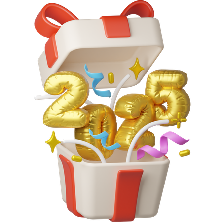 Gift Box balloon  3D Icon