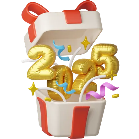 Gift Box balloon  3D Icon