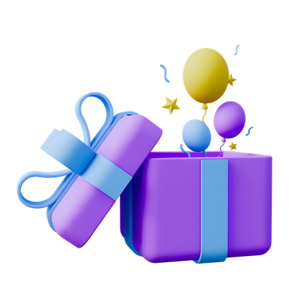 Gift Box Birthday  3D Icon