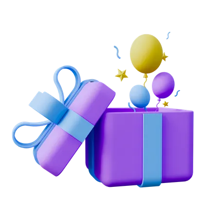 Gift Box Birthday  3D Icon
