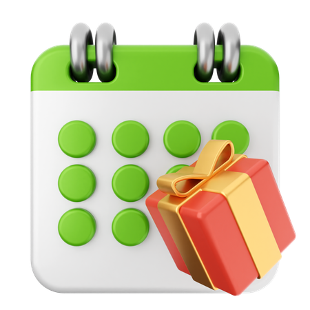 Gift Box Calendar  3D Icon